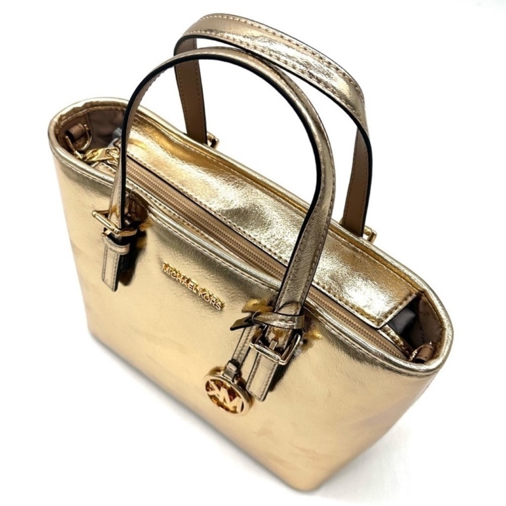 Michael Kors Jet Set Travel XS TZ Tote Bag Gold (NWT) - Picture 7 of 12